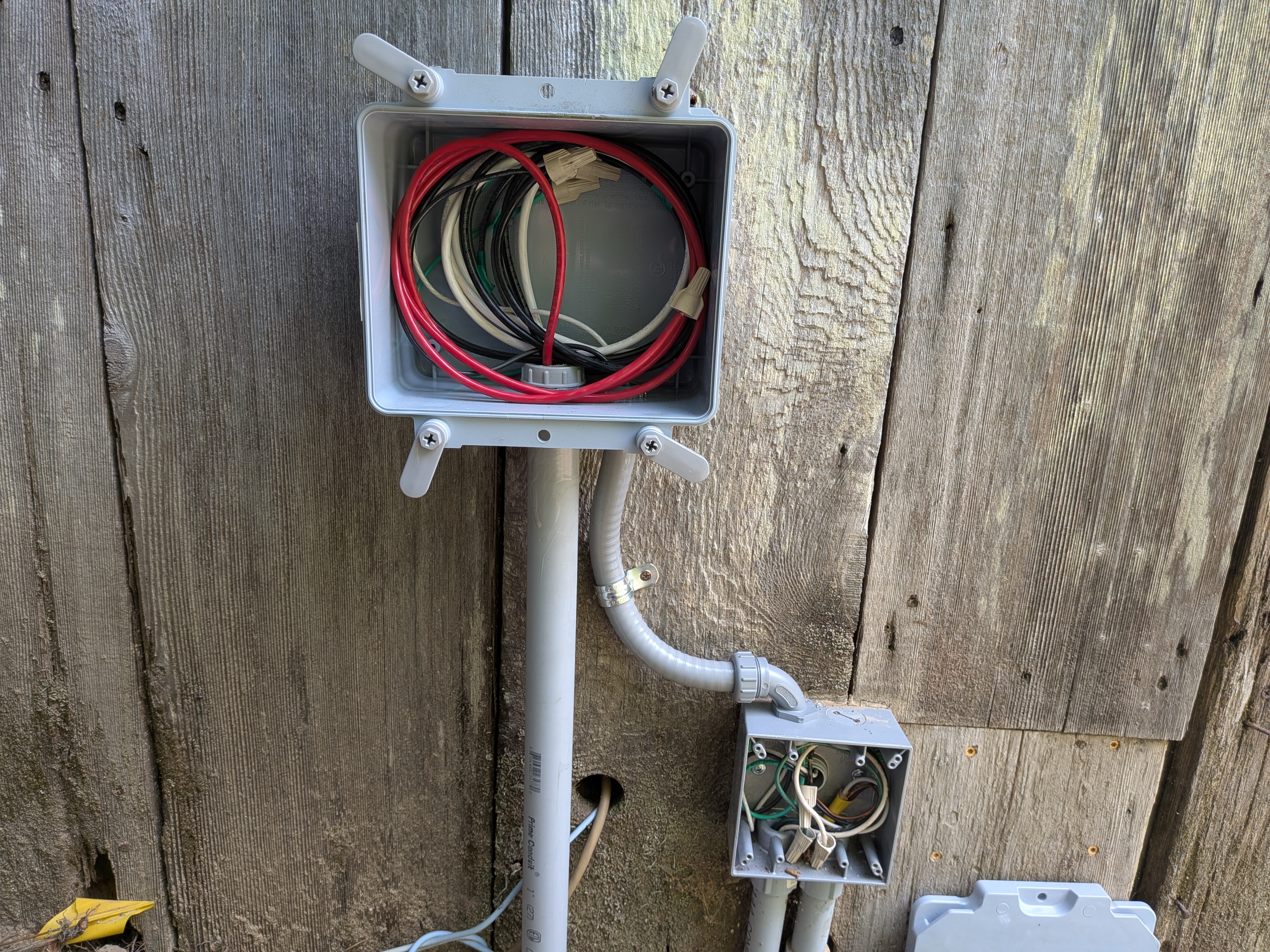 Photo of new electrical box, now made up